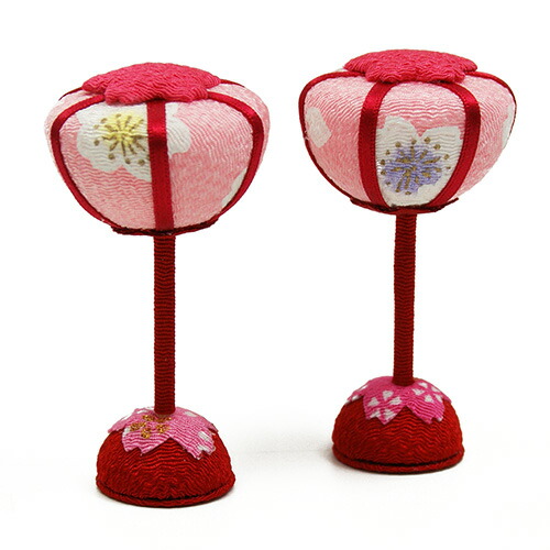 楽天市場】桜ぼんぼり （7.5cm） 一対 雛人形 小 道具 自由に飾って