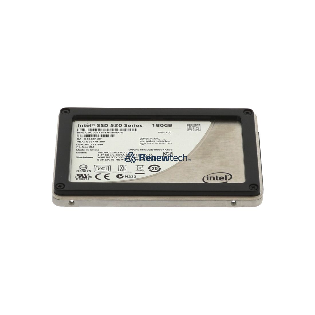INTEL SSDSC2CW180A3 - 180GB SSD SFF SATA 6G RI SSDSC2CW180A3