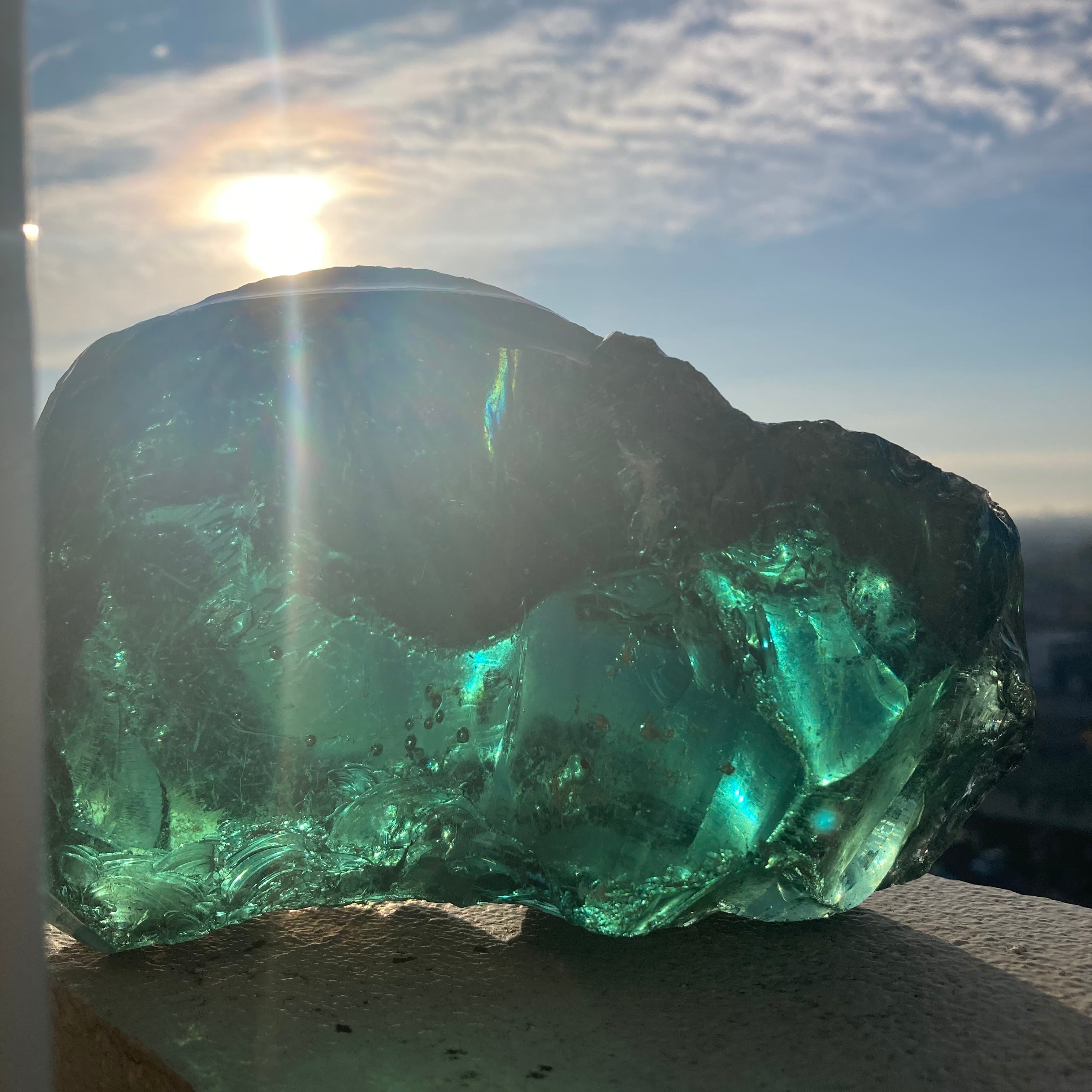 largeアンダラクリスタル 】ネイビーグリーン | HARUHANA jewelry 宝石