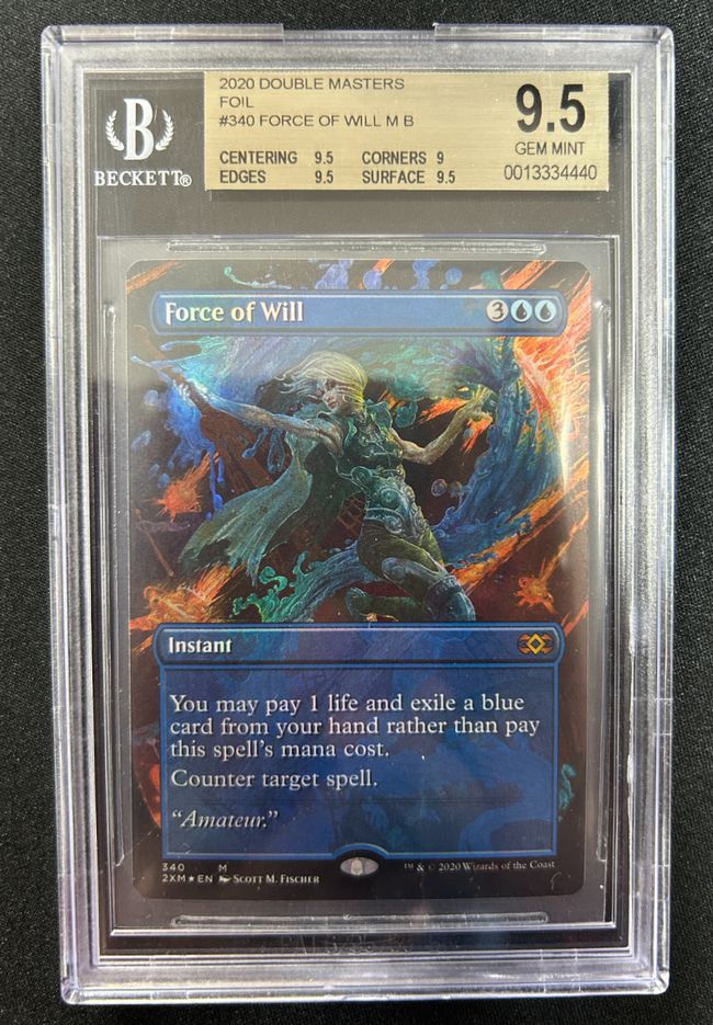 Foil】(340)□ボーダーレス□《意志の力/Force of Will》[2XM-BF] 青R