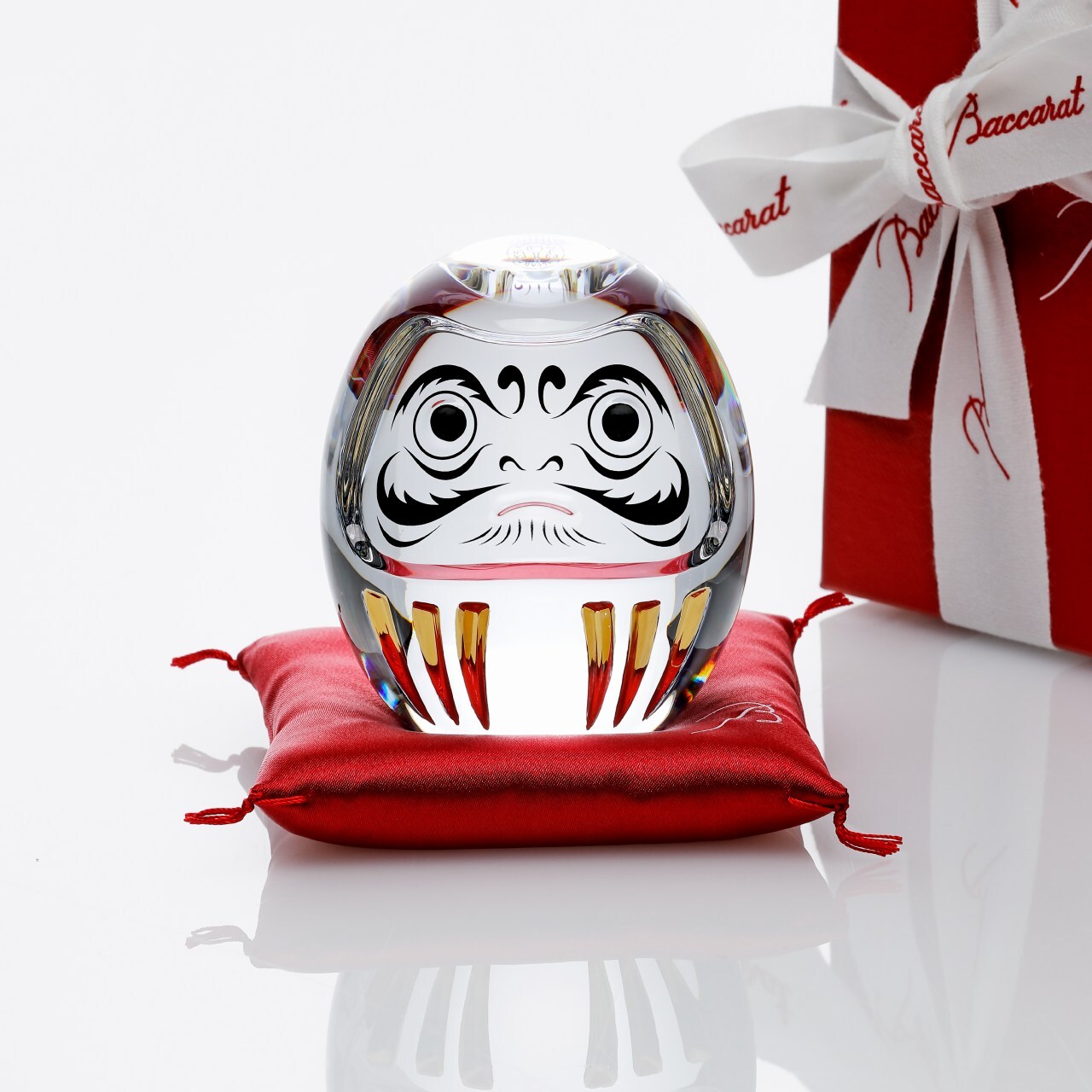 Baccarat バカラ ダルマ 座布団付き 名入れ彫刻代込み 名入れ 彫刻