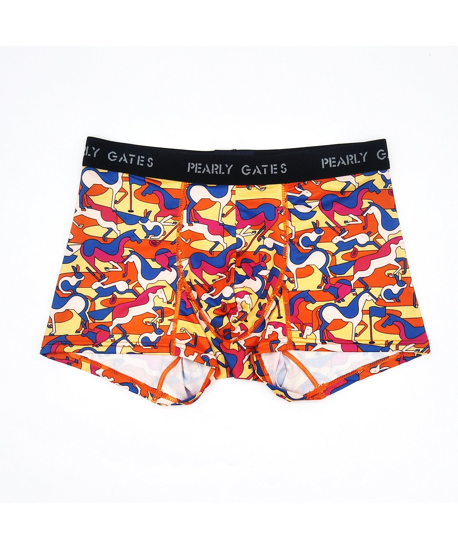 ボクサーパンツ 前閉じ 幾何学馬柄＆ウサギ柄 PGB655111