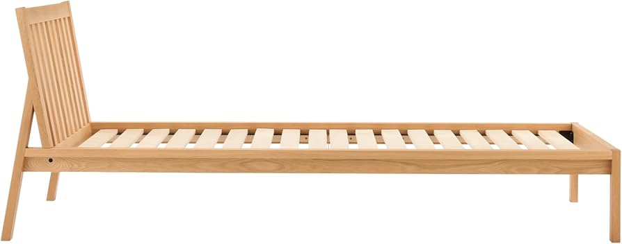 Amazon｜無印良品 もたれかかれる木製ベッド オーク材突板 シングル