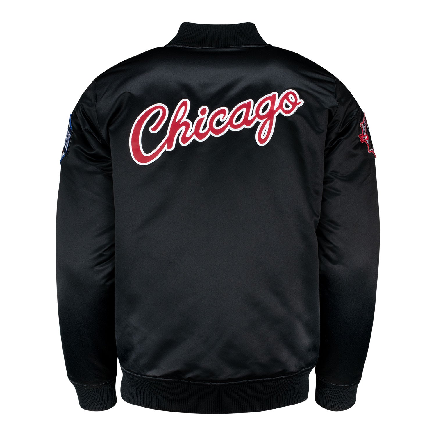 Chicago Bulls Mitchell & Ness Satin Bomber Jacket – Official