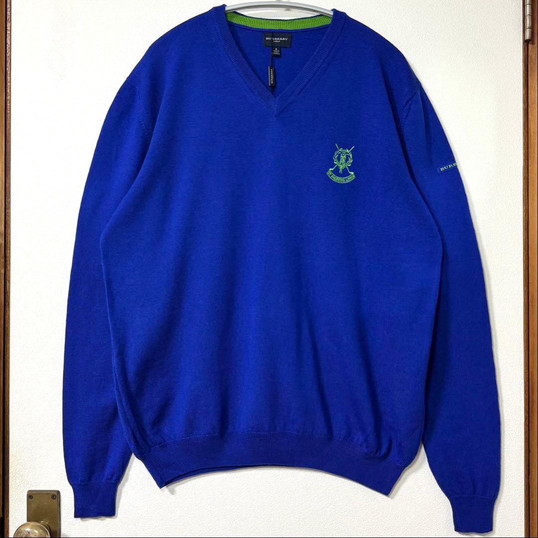 新品 未使用　BURBERRY GOLF バーバリーゴルフ ニット セーター BURBERRY GOLF バーバリーゴルフ ホースロゴ刺繍 ニット セーター
