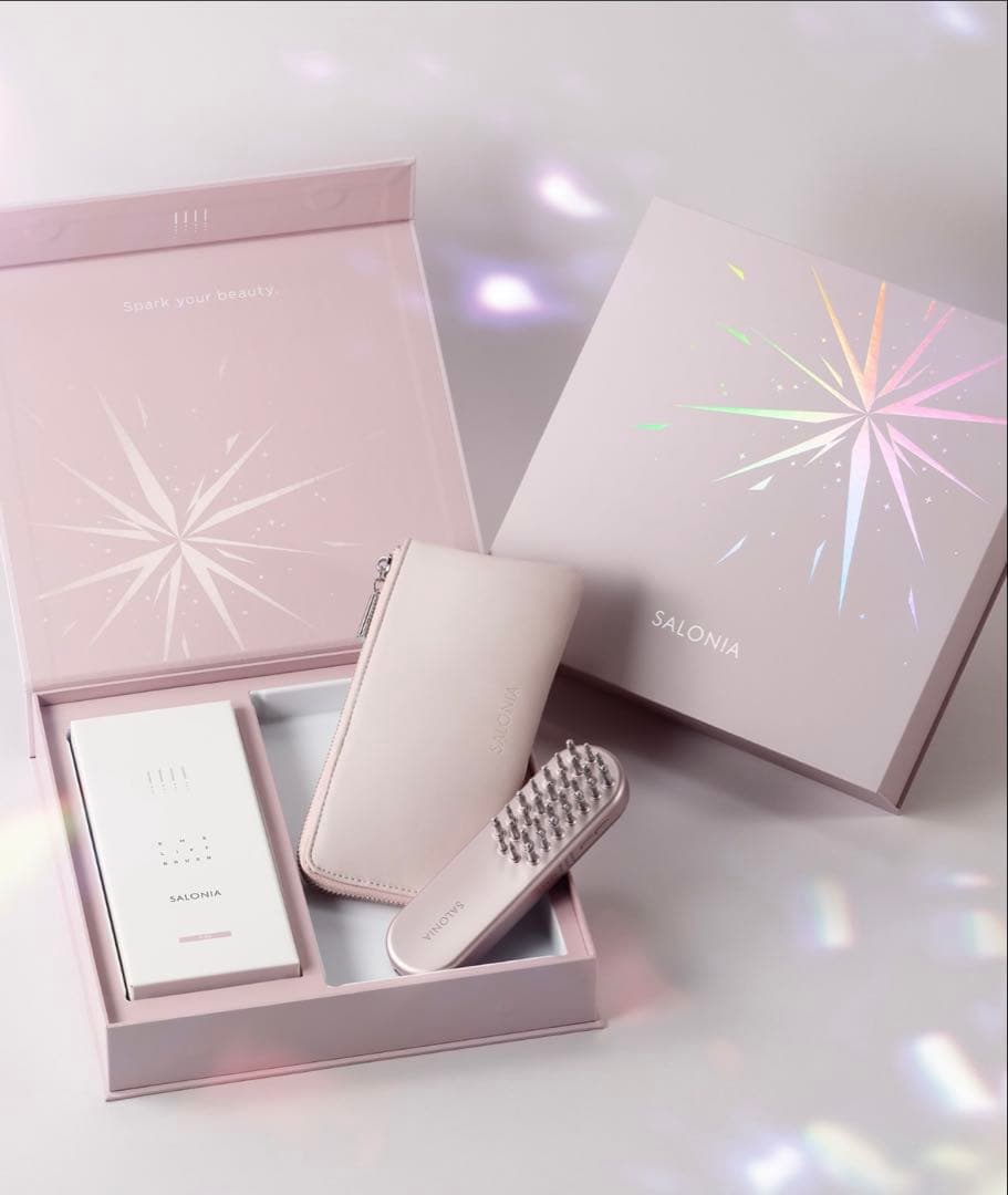 SALONIA サロニア EMSリフトブラシ ピンク ギフトBOX 試してみた】サロニア EMSリフトブラシ ピンク ギフトBOX SALONIAの
