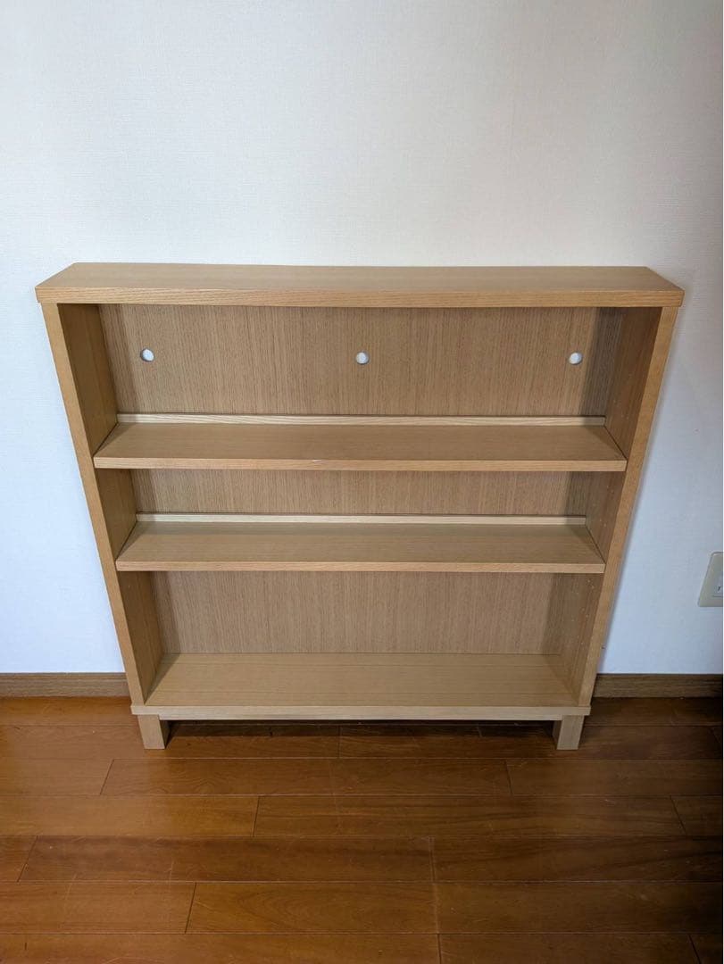 ■送料込■無印良品 木製薄型ラック ワイド小 奥行14cm 本棚 棚 オーク材薄型ラック・ワイド小・奥行22cm | 無印良品