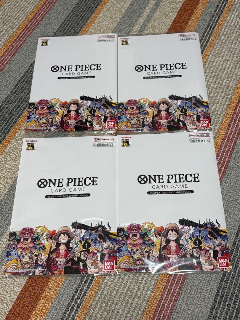 ワンピースカード プレミアムカードコレクション 25周年 4セット 新品未開封 新品未開封 ワンピースカードゲーム プレミアムカードコレクション25