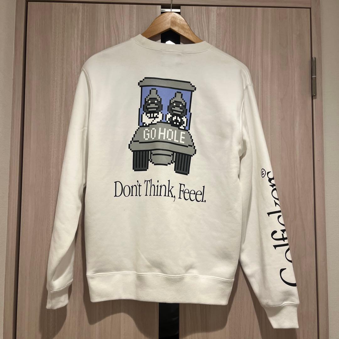 ゴルフィッカーズ　トレーナー　ホワイト　M Golfickers ゴルフィッカーズ 裏起毛 スウェットトレーナー ホワイト系