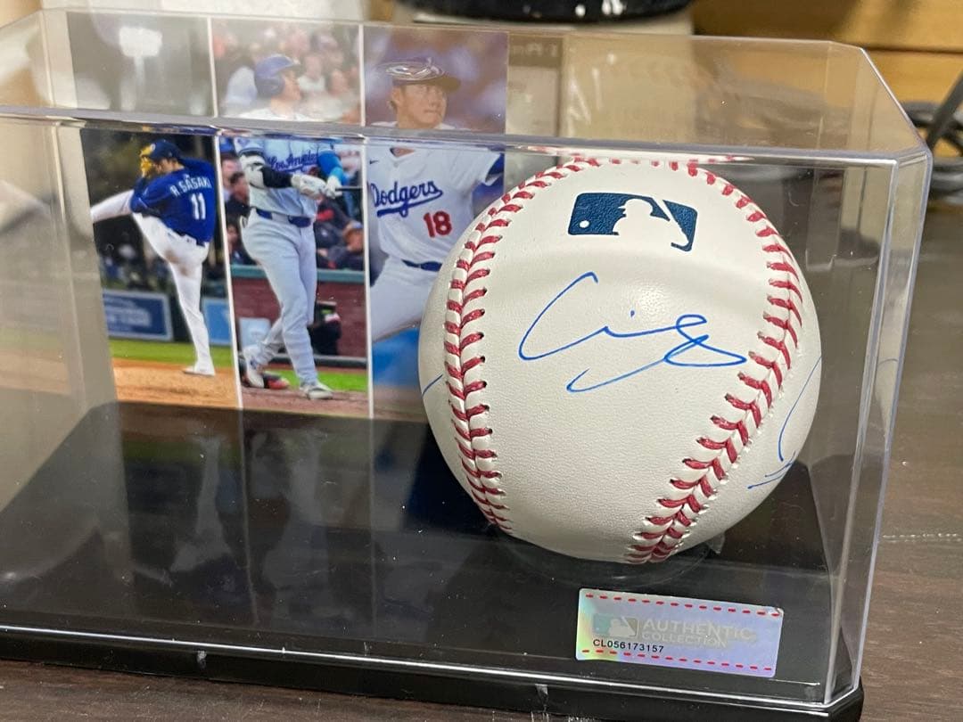 大谷翔平、山本由伸、佐々木朗希　トリプル直筆サインボール　ケース入り 新品ケース付 MLB公式球 大谷翔平 山本由伸 佐々木朗希 直筆サイン