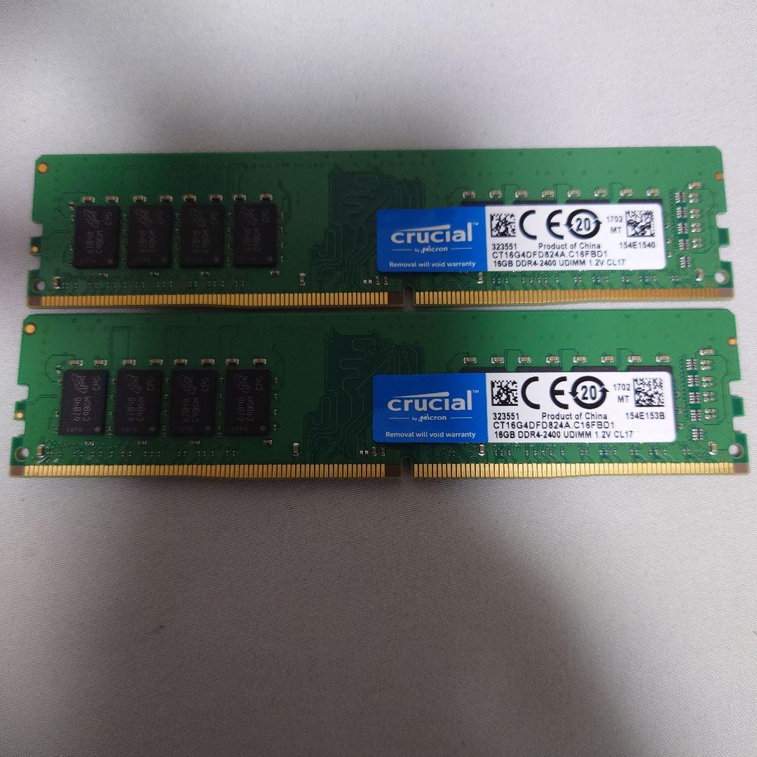 メ*ロ様 Crucial 32GB 16×2 DDR4-2400CT16G4DF Amazon.co.jp: Crucial PRO (Made by Micron) Desktop Memory 16GBx2