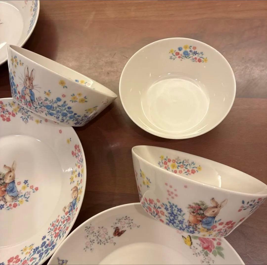 新品 未使用 ピーターラビット 陶器製 カレーパスタ皿 サラダボウル